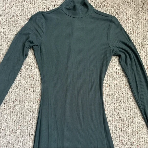 cardigan bodycon dress Skims Women's Square Neck Long Sleeve Maxi Bodycon Soft Lounge Slip Dr –  Brie main image 0